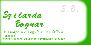 szilarda bognar business card